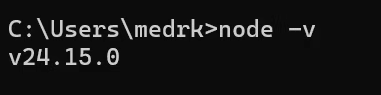 Nodeバージョン確認