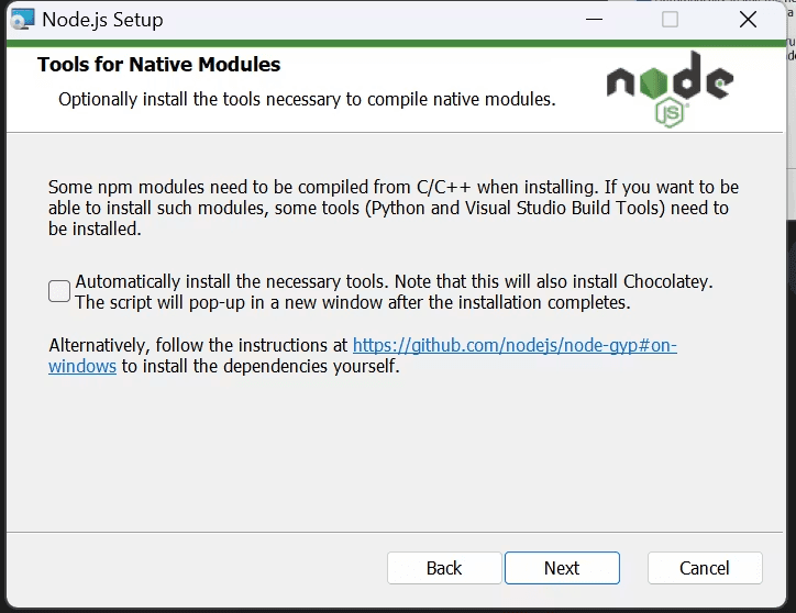 nodeインストーラー画面5